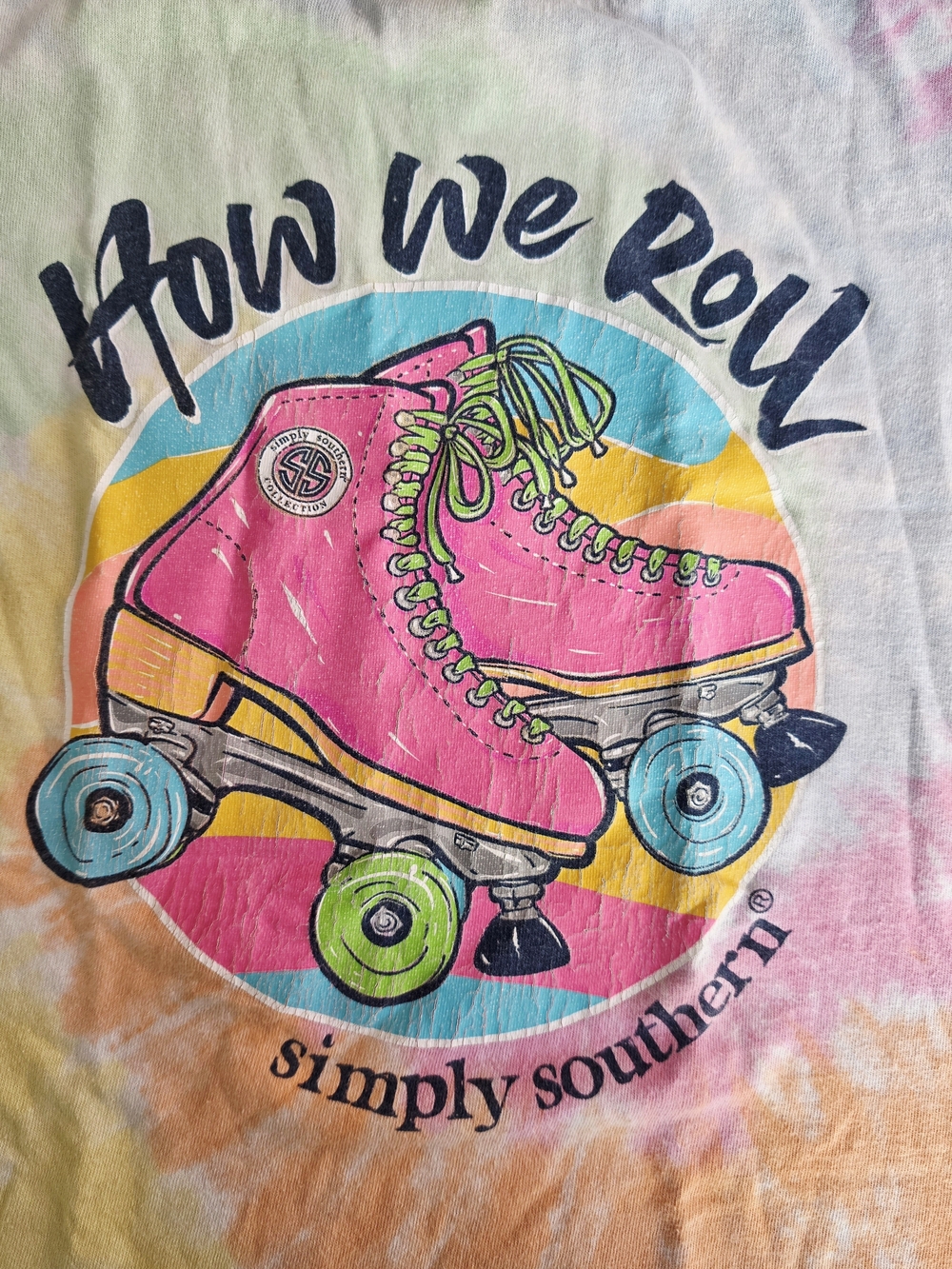 Simply Southern Kids Pink Roller Skate Graphic Tee
